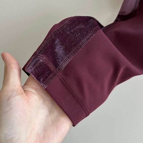 Lululemon Align Super High Rise Velvet Stripe Leggings, Garnet Red, Women's 4 - Picture 7 of 16